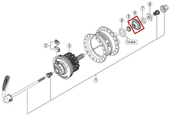 Shimano Konus VR DH-3D30 SSP Links Y-2ZC98020 2 Shimano Konus VR DH-3D30 SSP Links Y-2ZC98020 – Bild 2