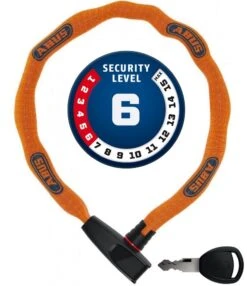 ABUS Catena 6806K/85 ...bitte Farbe Wählen -BikeHub Verkäufe Abus Kettenschloss Catena 6806 K 85B neon orange Securitylevel 6 4003318902918