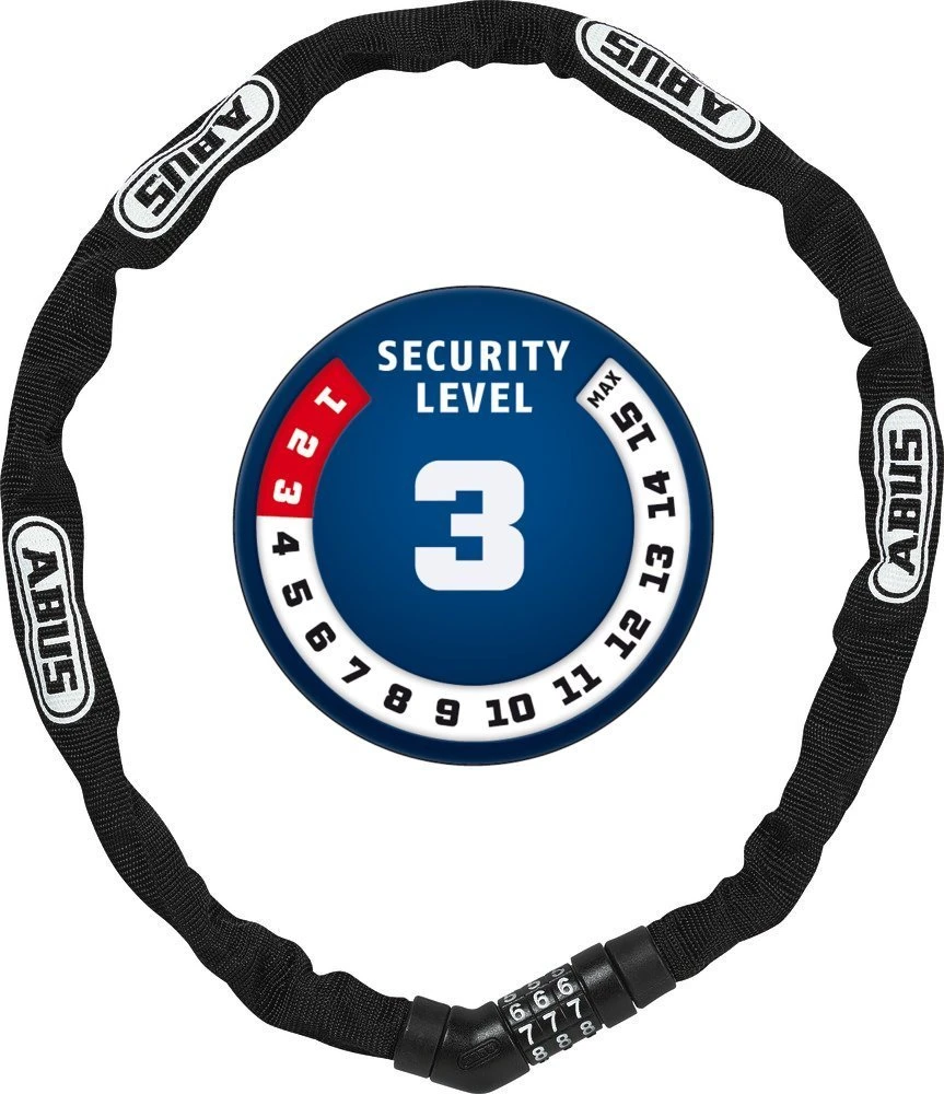 ABUS Steel-O-Chain 4804C/75 Black Mit Einstellbarer Zahlenkombination 1 ABUS Steel-O-Chain 4804C/75 Black Mit Einstellbarer Zahlenkombination