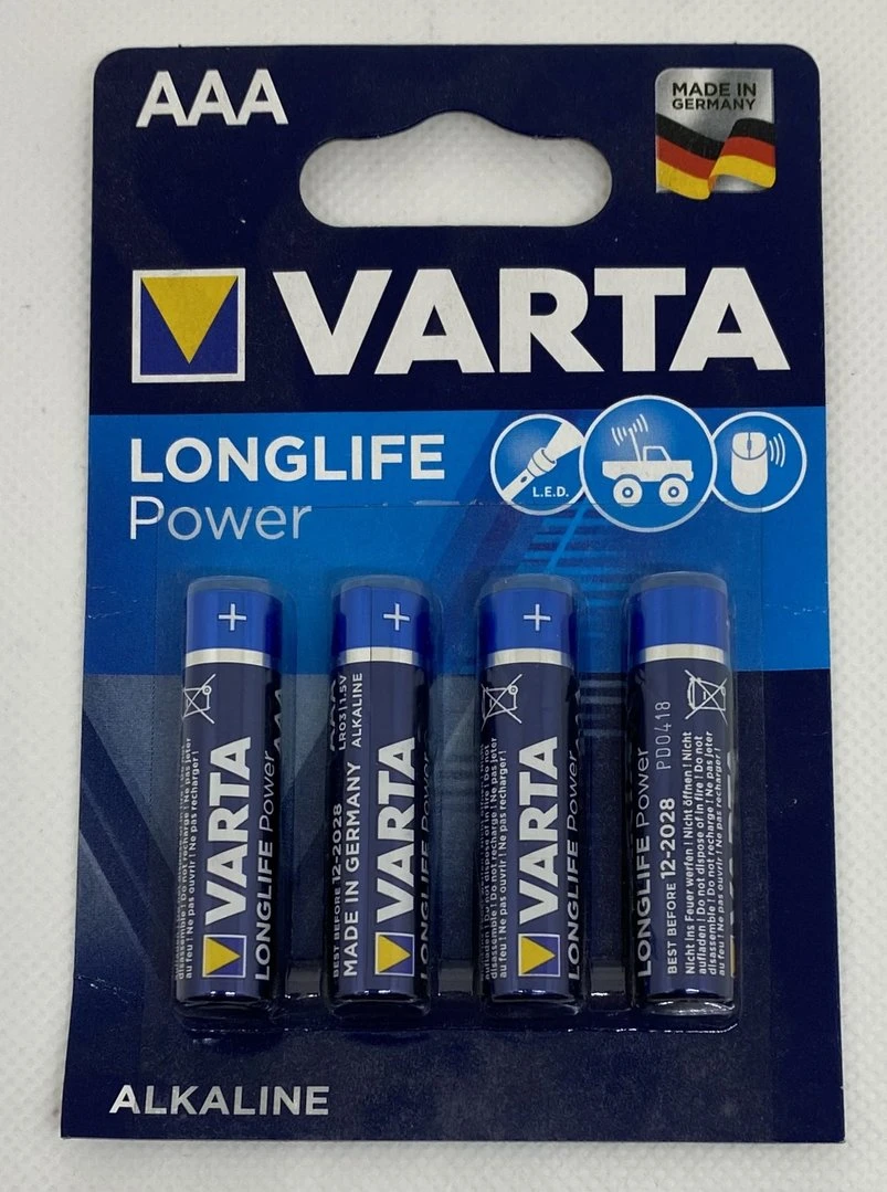 Varta Micro High Energy (LR03, AAA, AM4) Stückpreis ! 1 Packung = 4 Stück 1 Varta Micro High Energy (LR03, AAA, AM4) Stückpreis ! 1 Packung = 4 Stück