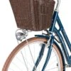 Pegasus Bici Italia 1949 Vorderrad-Korb Rattan Dunkelbraun Incl Gep.Träger Silber