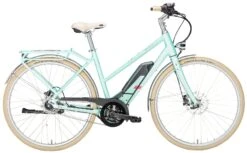 Pegasus Macaron-E 2018 -BikeHub Verkäufe Pegasus Macaron E 2018 8 Gang Damen Trapez mint matt 400Wh 500Wh 784 785 18645 18650 18653