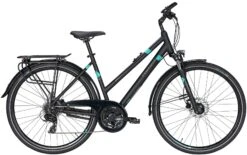 Pegasus Solero-Disc 2020/2021 24-Gang -BikeHub Verkäufe Pegasus Solero SL Disc 2020 24 Gang Damen Trapez schwarz matt tuerkis grau 526 29645 29650 29653