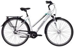 Pegasus Solero SL 2018 7-Gang -BikeHub Verkäufe Pegasus Solero SL 2018 7 Gang Damen Trapez weiss tuerkis 586 22145