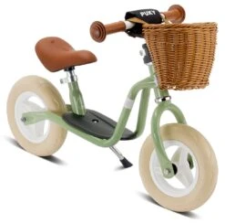Puky LR M-Classic Mit Korb -BikeHub Verkäufe Puky Laufrad LR M Classic mit Korb retro gruen 4093 4015731040931