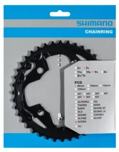 Shimano Acera MT300 Ab 2019 40 Zähne AX-Type Für Schutzring Schwarz Y-1RT98010