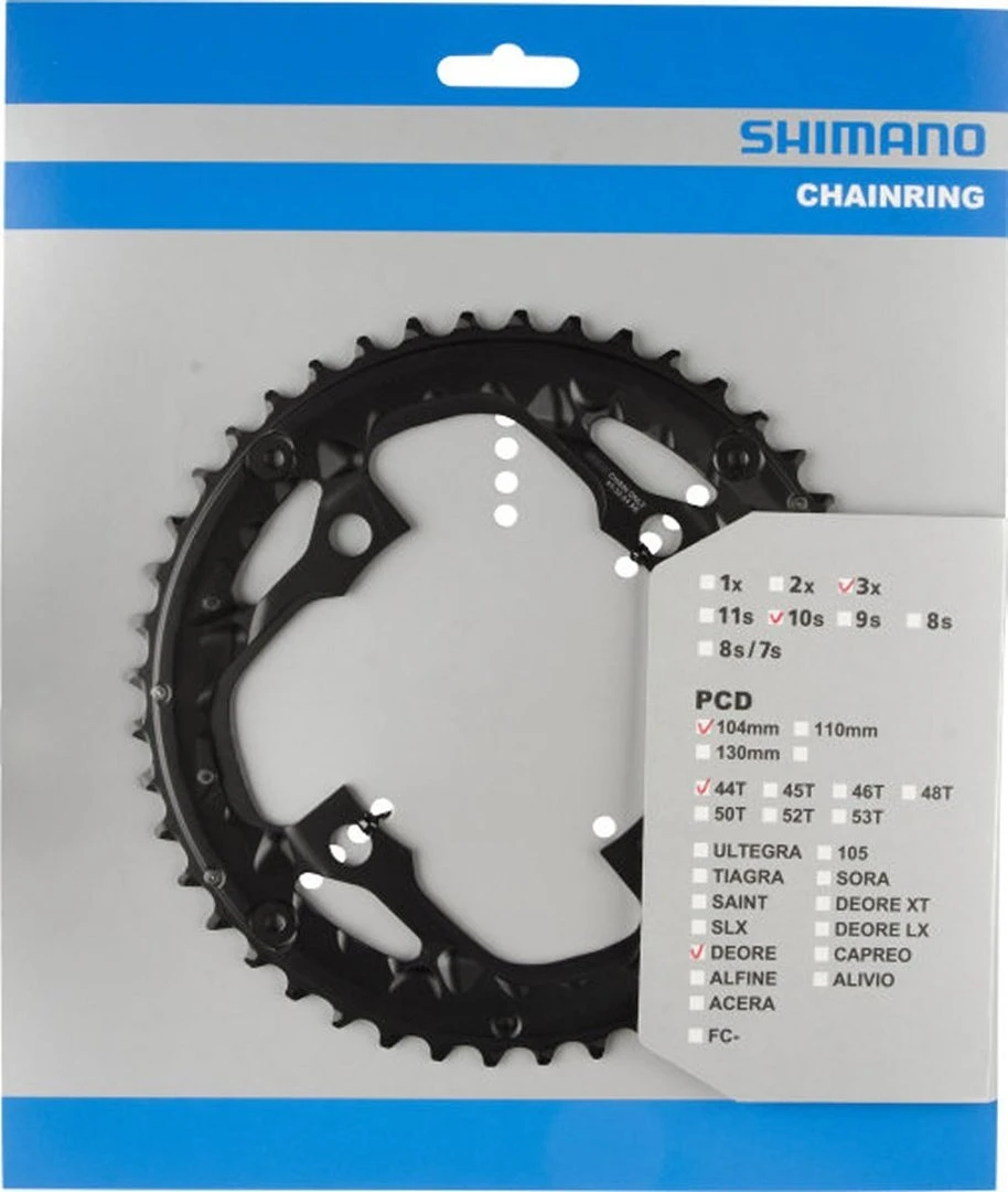 Shimano Deore Ab 2014 4-Arm 10-fach 44 Zähne AE-Type Alu Schwarz Y-1P198090 1 Shimano Deore Ab 2014 4-Arm 10-fach 44 Zähne AE-Type Alu Schwarz Y-1P198090