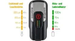 Sigma Aura-80 Mit Akku Für USB-Ladegerät -BikeHub Verkäufe Sigma Frontleuchte Batterieleuchte LED Akku Aura 80 Lux USB 17800 4016224178001 070 28037c 1