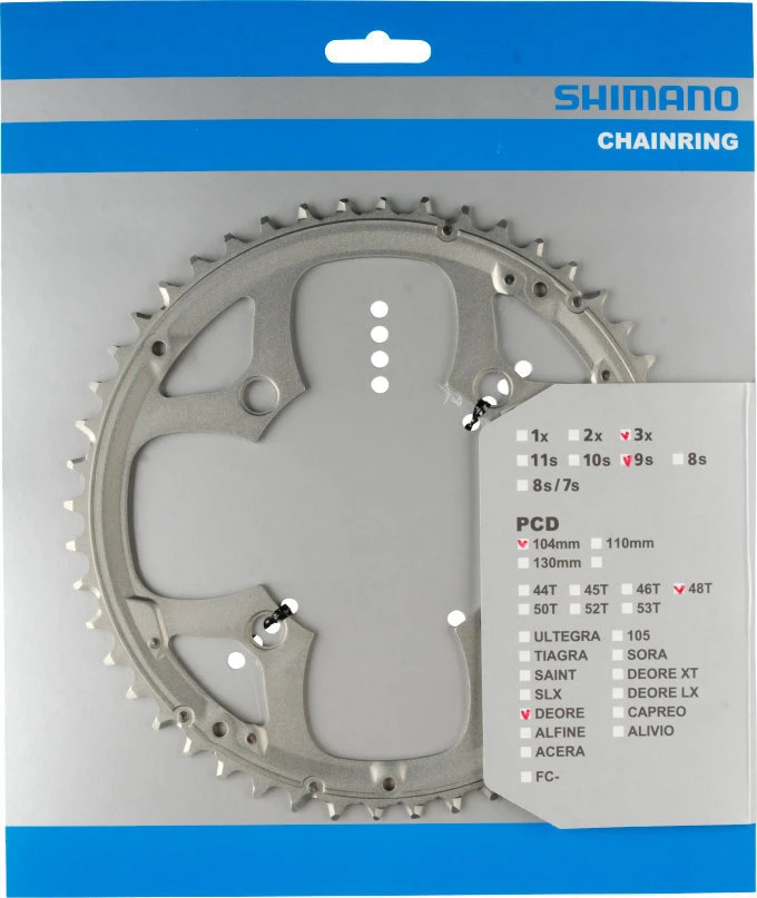 Shimano Deore 2000 4-Arm 44 Zähne N-Type IG Alu Silber Nicht Für Schutzring ! Y-1DS98020 1 Shimano Deore 2000 4-Arm 44 Zähne N-Type IG Alu Silber Nicht Für Schutzring ! Y-1DS98020