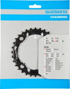 Shimano Deore Ab 2010 32 Zähne S-Type Schwarz Y-1LD98080
