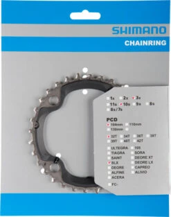 Shimano SLX Ab 2013 4-Arm 10-fach 32 Zähne AE-Type Stahl / Verbundwerkstoff Schwarz Y-1N998050